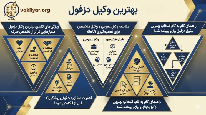 مقایسه وکیل عمومی و وکیل متخصص برای تصمیم گیری آگاهانه