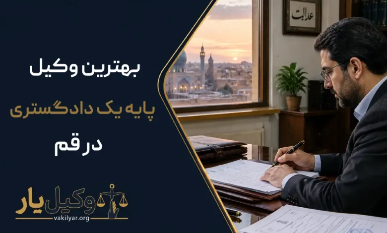 بهترین وکیل پایه یک دادگستری در قم