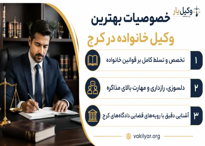 خصوصیات بهترین وکیل خانواده در کرج