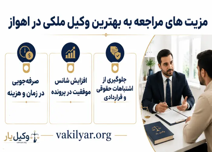 مزیت های مراجعه به بهترین وکیل ملکی در اهواز