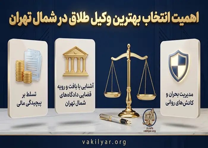 اهمیت انتخاب بهترین وکیل طلاق در شمال تهران