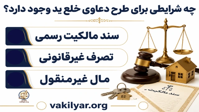چه شرایطی برای طرح دعاوی خلع ید وجود دارد؟