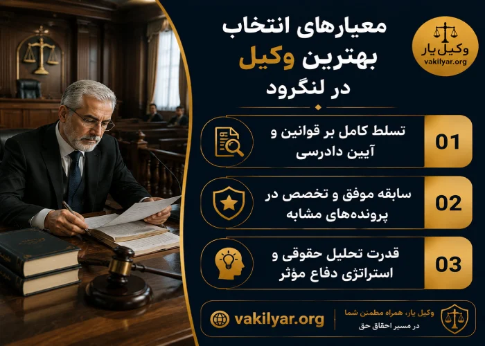 معیارهای انتخاب بهترین وکیل در لنگرود